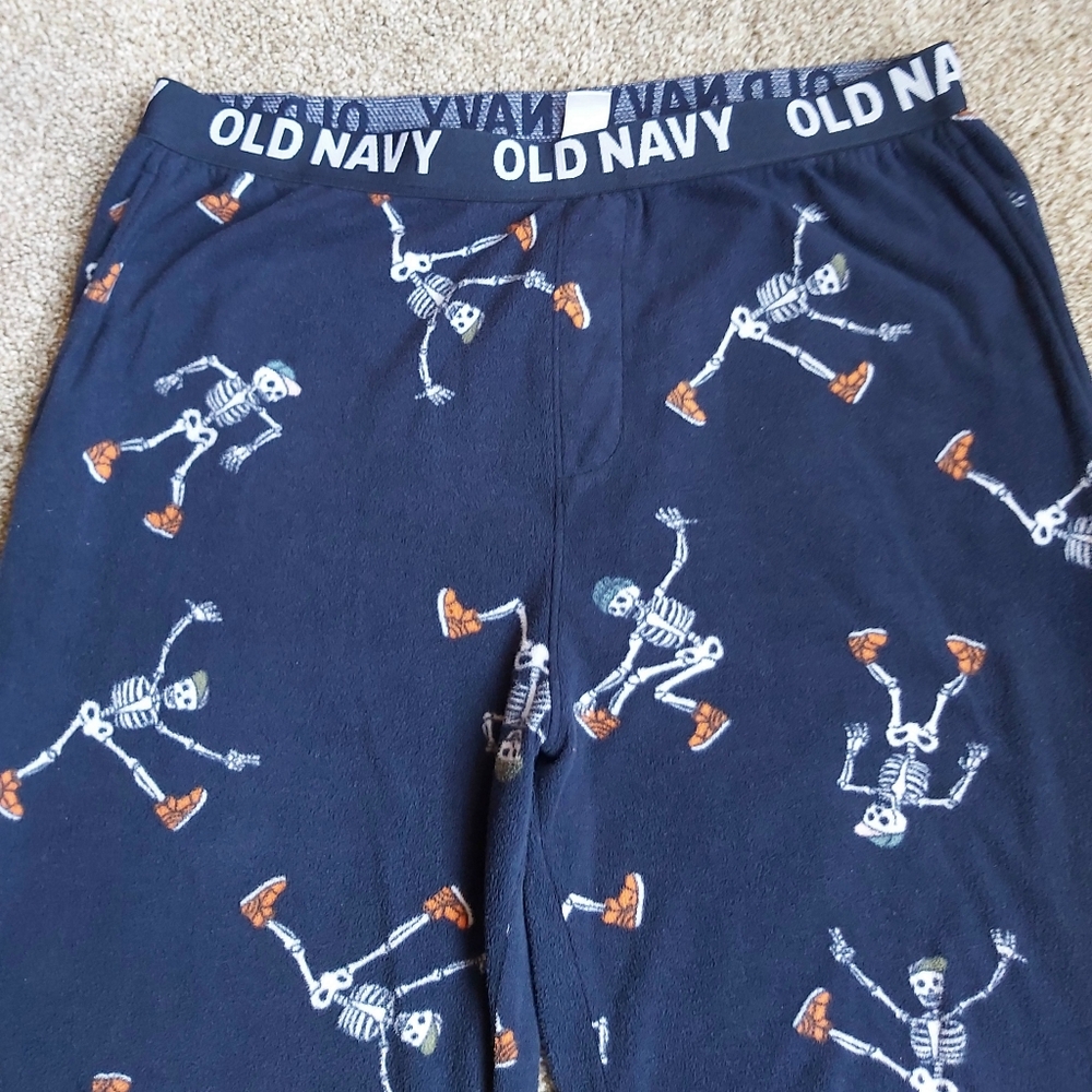 Old Navy Skeleton Print Fleece Pajama Pants
